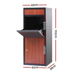 Parcel Letterbox | Drop Box Package | Black