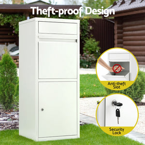 Parcel Letterbox | Outdoor Drop Box Package Mailbox | White