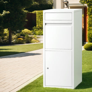 Parcel Letterbox | Outdoor Drop Box Package Mailbox | White