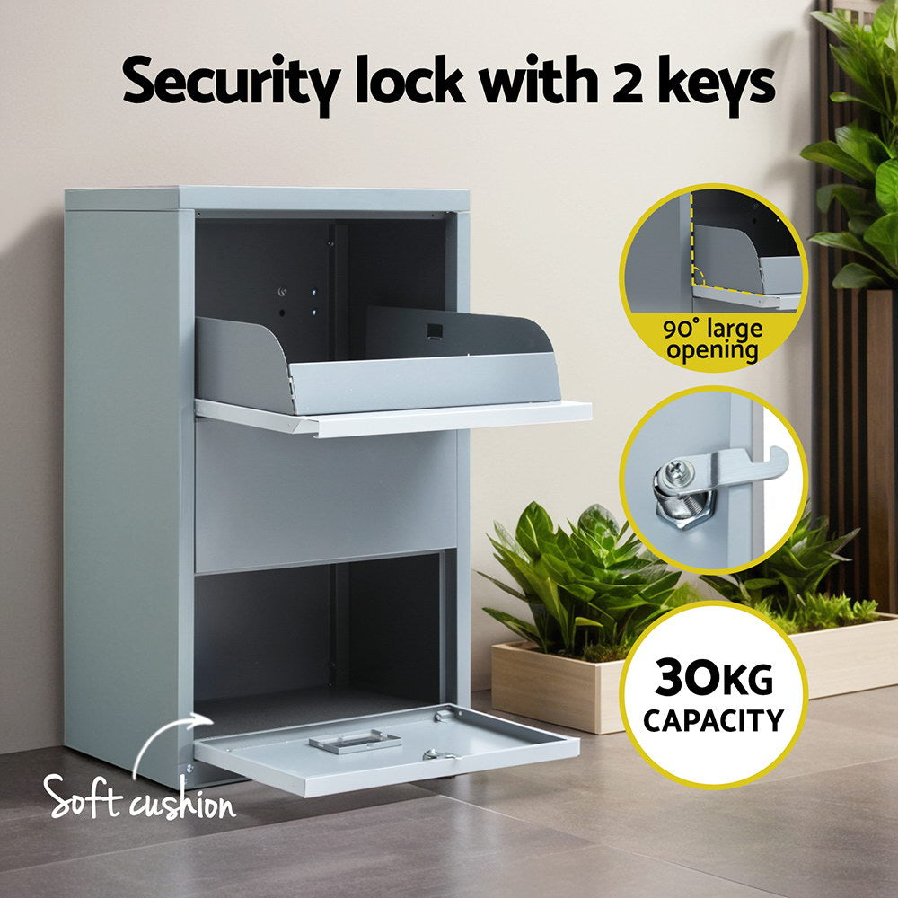 Parcel Letterbox | Drop Box Package | Grey