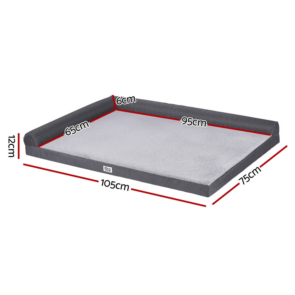 Large Dog Bed | Egg Crate Cushion | Removable Washable Cover | Sofa Platform