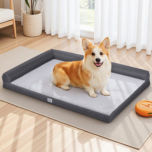 Large Dog Bed | Egg Crate Cushion | Removable Washable Cover | Sofa Platform