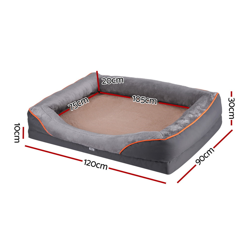 Orthopedic Dog Bed | Plush Fleece | Washable | Sofa Style Cushion