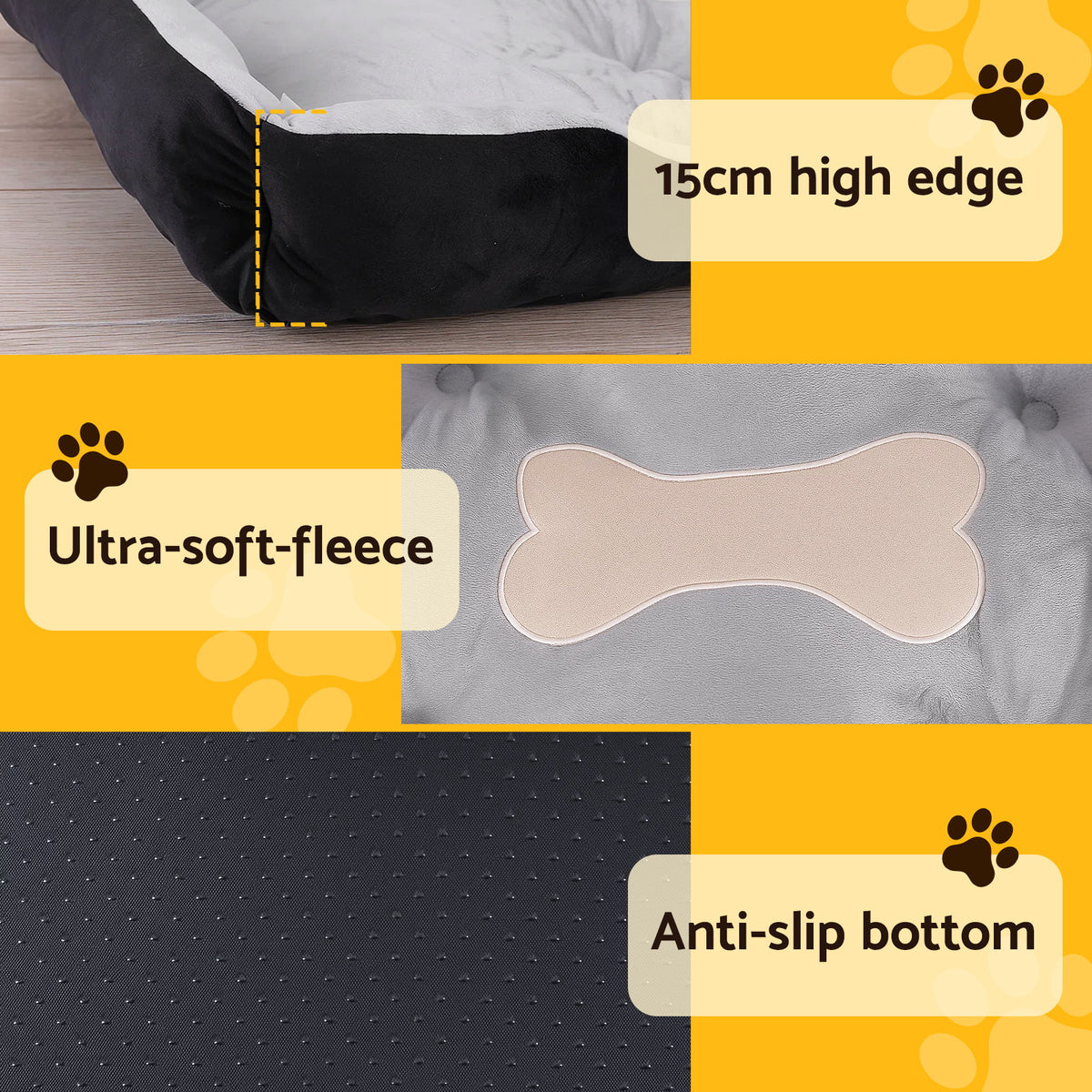 Extra Large Pet Bed | Soft PP Cotton Cushion | Washable | Dog Sleeping Mat
