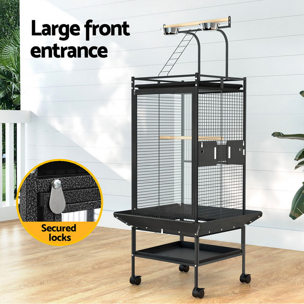 Bird Cage | Large 155cm Parrot Aviary | Stand-Alone Budgie Wheels