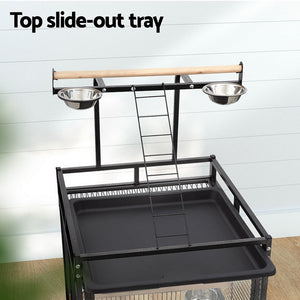 Bird Cage | Large 155cm Parrot Aviary | Stand-Alone Budgie Wheels