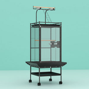 Bird Cage | Large 155cm Parrot Aviary | Stand-Alone Budgie Wheels