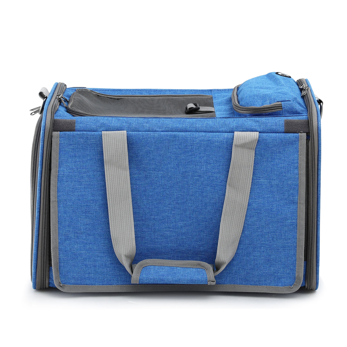 Foldable Pet Carrier | Portable Travel Crate | Dog & Cat | Blue