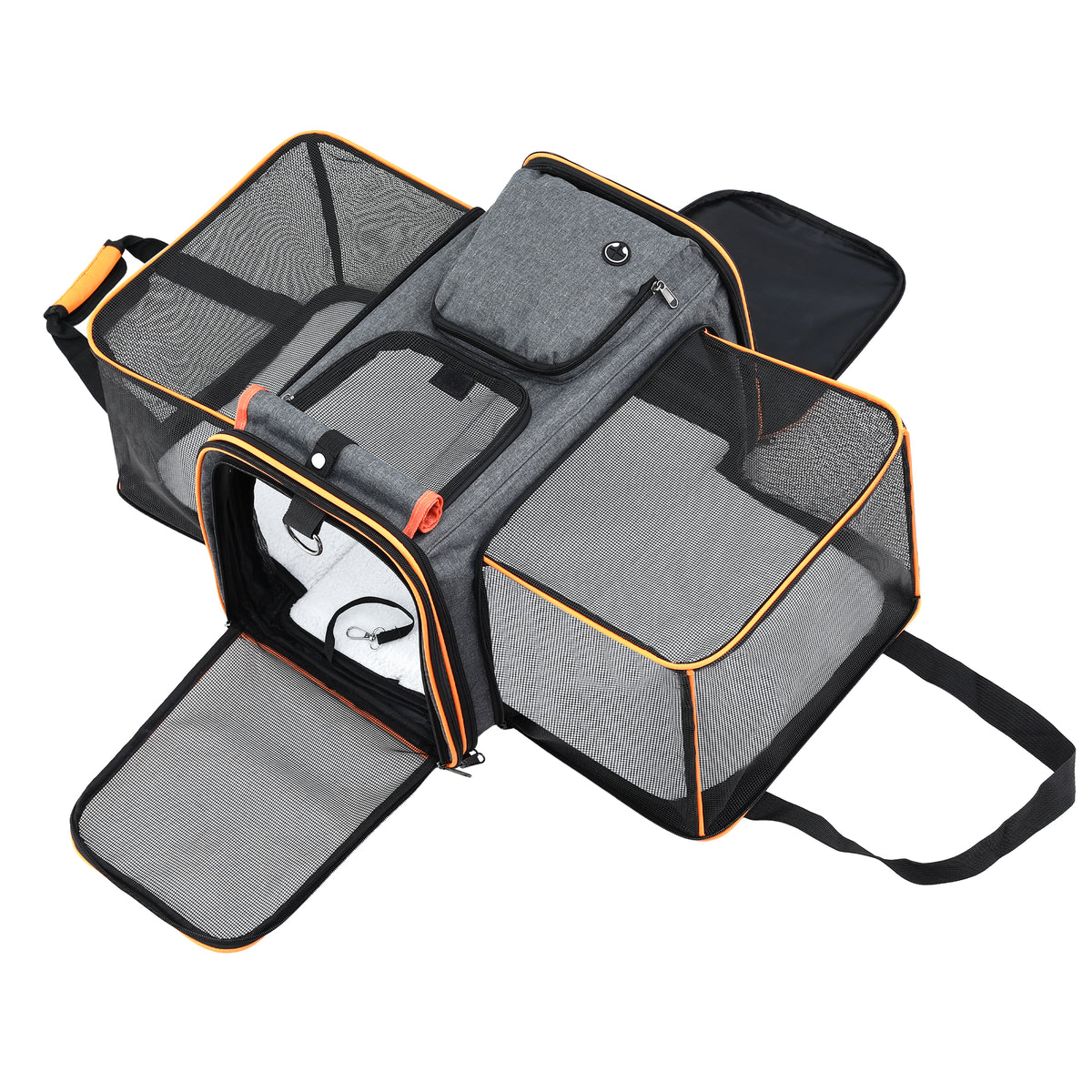 Expandable Pet Carrier Bag | Foldable Travel Cage | Dog & Cat