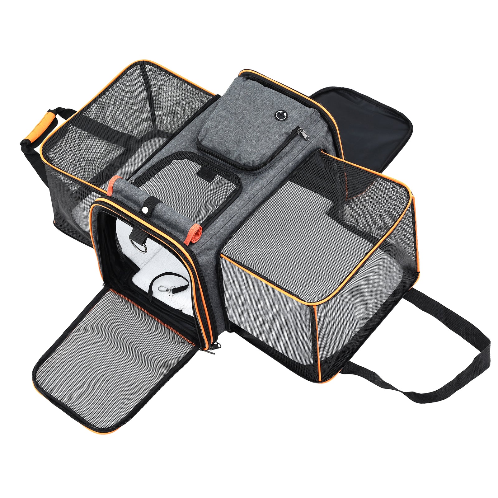 Expandable Pet Carrier Bag | Foldable Travel Cage | Dog & Cat