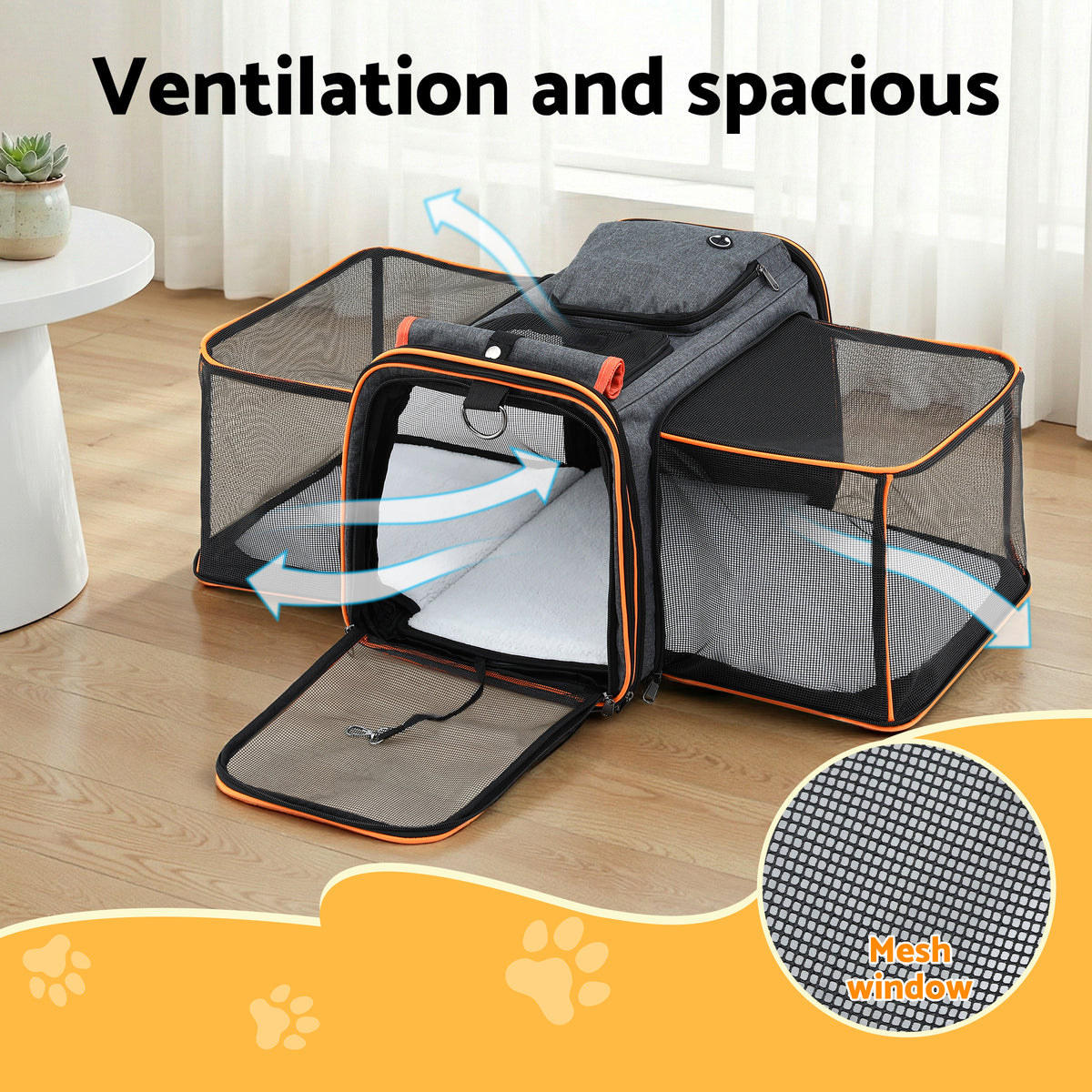Expandable Pet Carrier Bag | Foldable Travel Cage | Dog & Cat