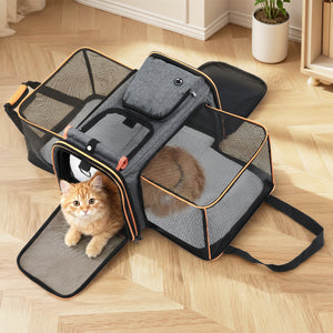Expandable Pet Carrier Bag | Foldable Travel Cage | Dog & Cat