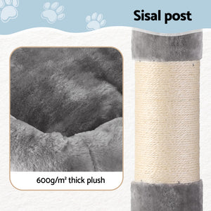 i.Pet Cat Tree | 145cm | Scratching Tower | Condo House | Light Grey