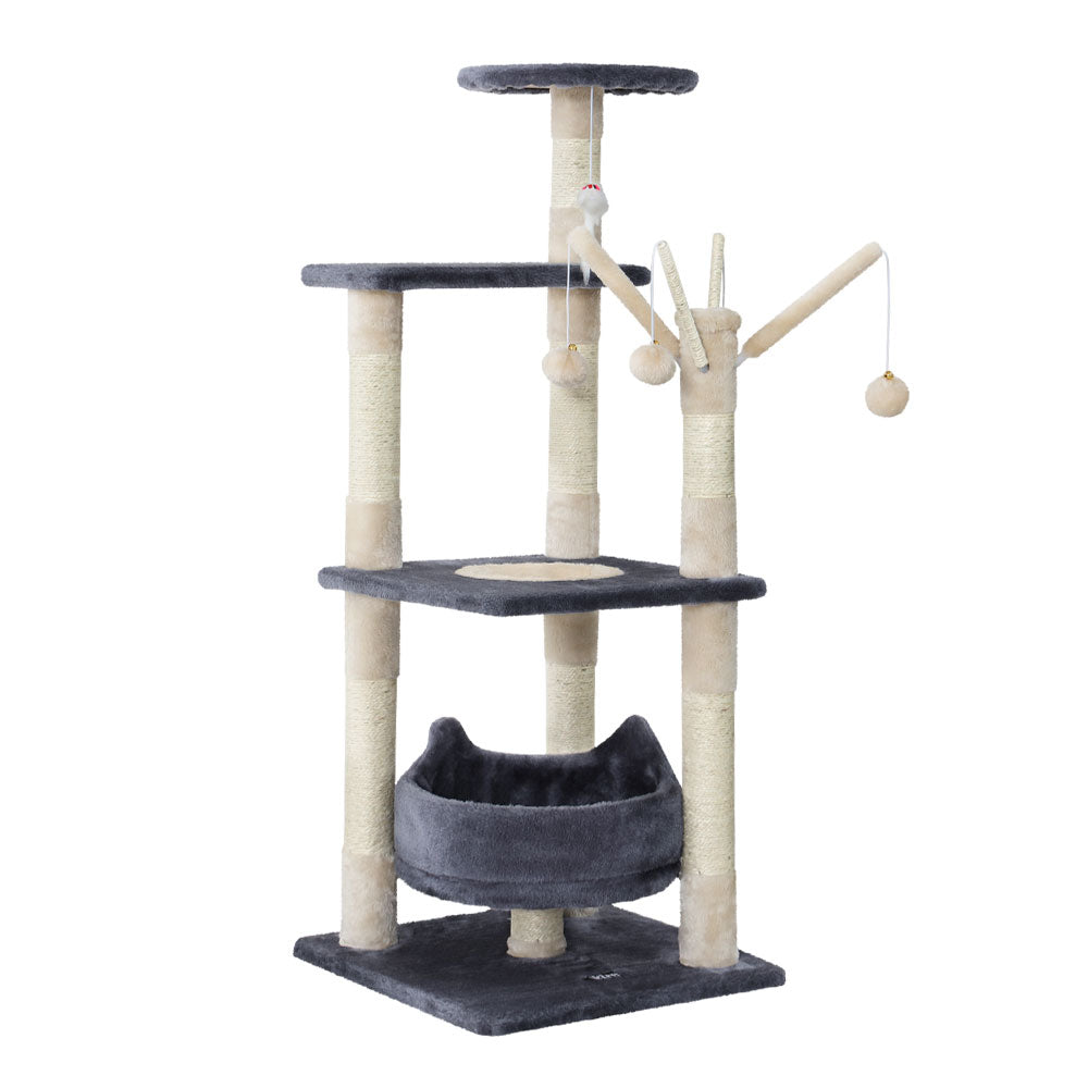 Cat Tree 110cm | Tower Scratching Post Scratcher Wood Condo House Bed Toys