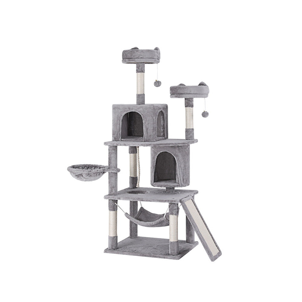 Cat Tree Tower | Scratching Post Scratcher 161cm | Condo House Trees Grey