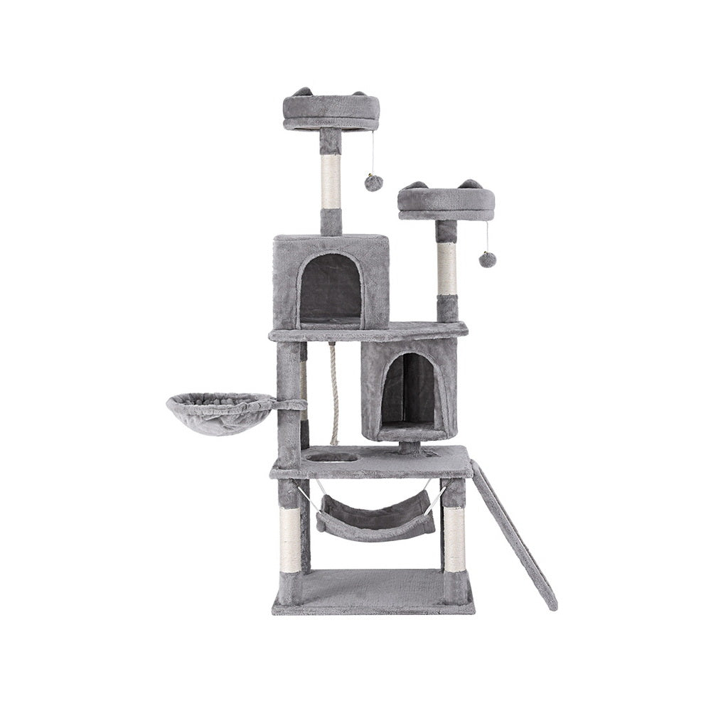 Cat Tree Tower | Scratching Post Scratcher 161cm | Condo House Trees Grey