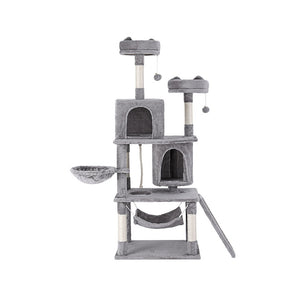Cat Tree Tower | Scratching Post Scratcher 161cm | Condo House Trees Grey