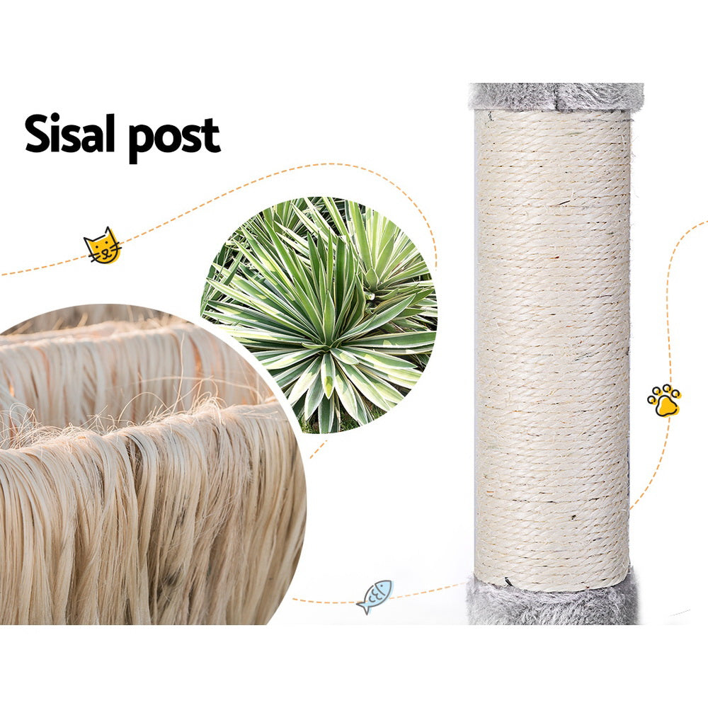 Cat Tree Tower | Scratching Post Scratcher 161cm | Condo House Trees Grey