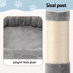 i.Pet Cat Tree | 184cm | Scratching Tower | Condo House | Light Grey