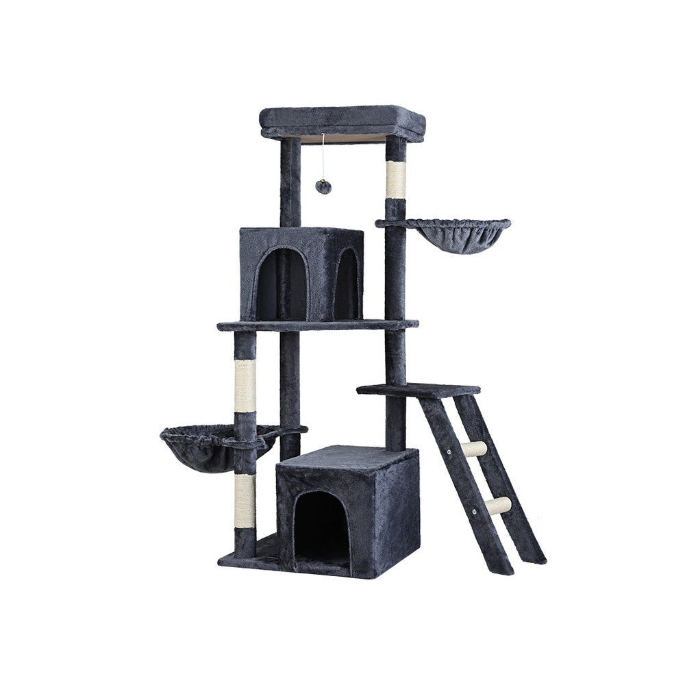 Cat Tree Tower | Scratching Post Scratcher 138cm | Trees Condo House Grey