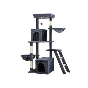Cat Tree Tower | Scratching Post Scratcher 138cm | Trees Condo House Grey