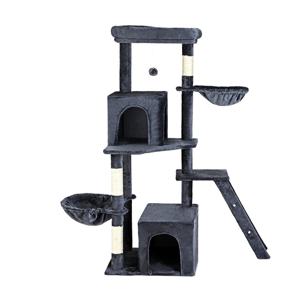 Cat Tree Tower | Scratching Post Scratcher 138cm | Trees Condo House Grey