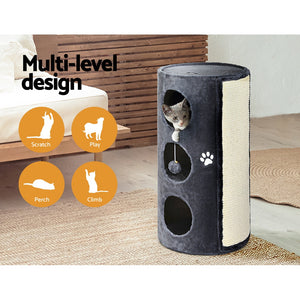 Cat Tree Scratching Post Tower | Scratcher 70cm | Wooden Condo Trees House