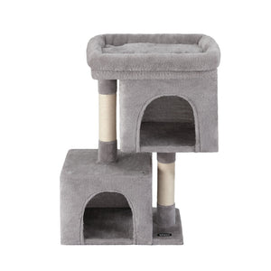 i.Pet Cat Tree | 67cm | Scratching Post Tower | Condo Scratcher | Light Grey