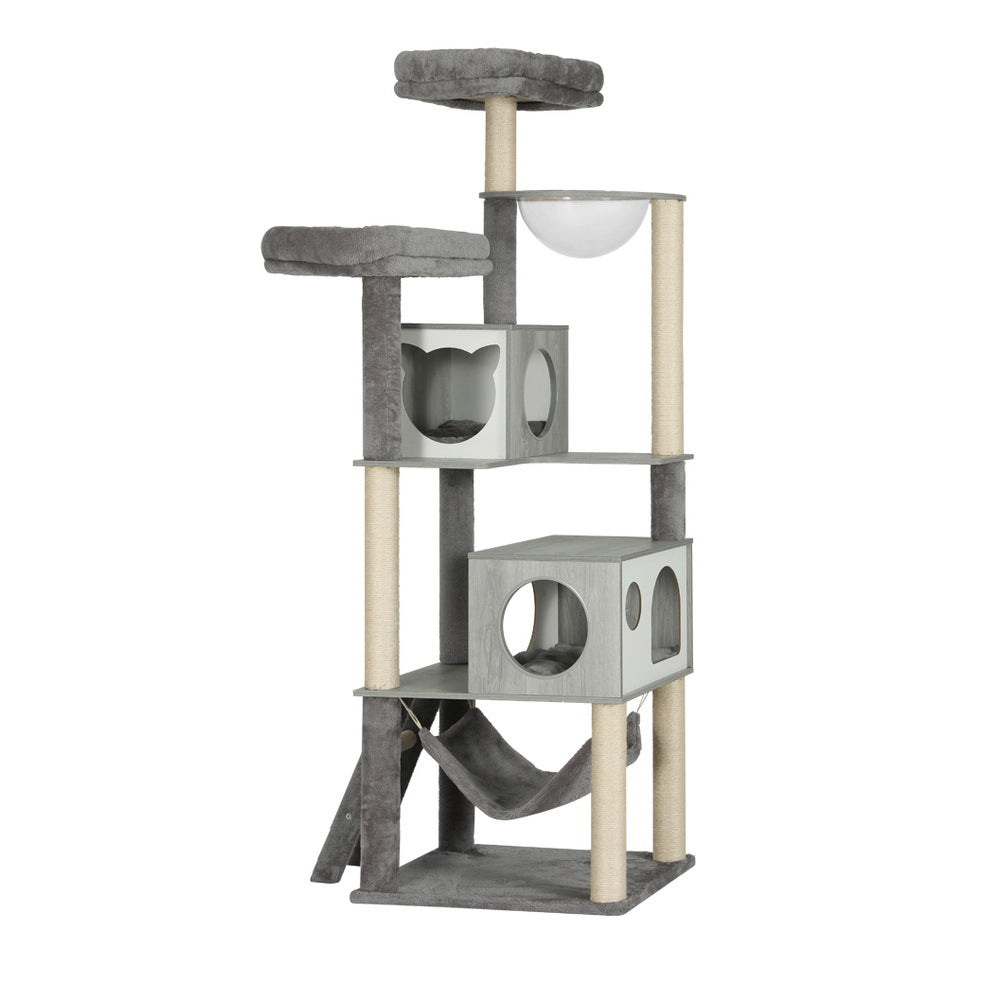Cat Tree 178cm | Tower Scratching Post Scratcher Wood Bed Condo House Wooden Ladder