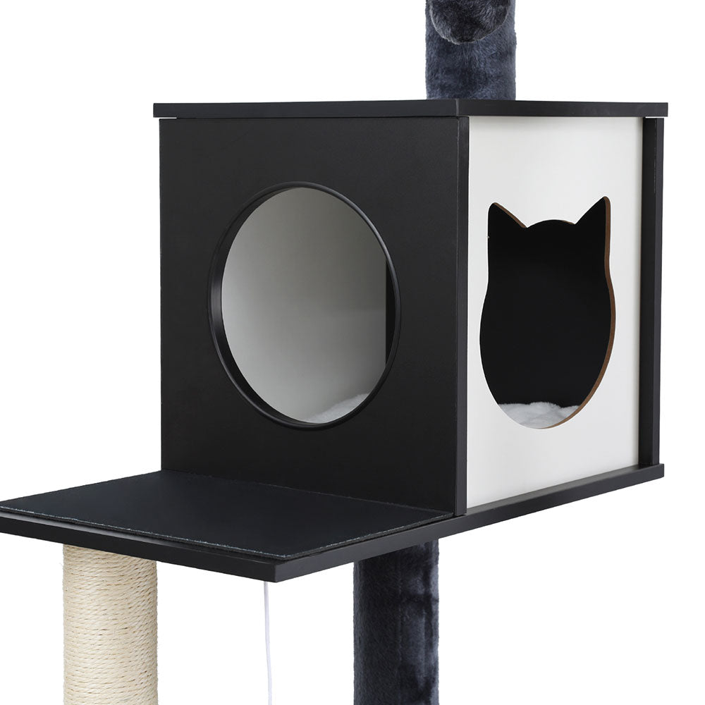 Cat Tree Tower | Scratching Post Scratcher 144cm | Wood Bed Condo