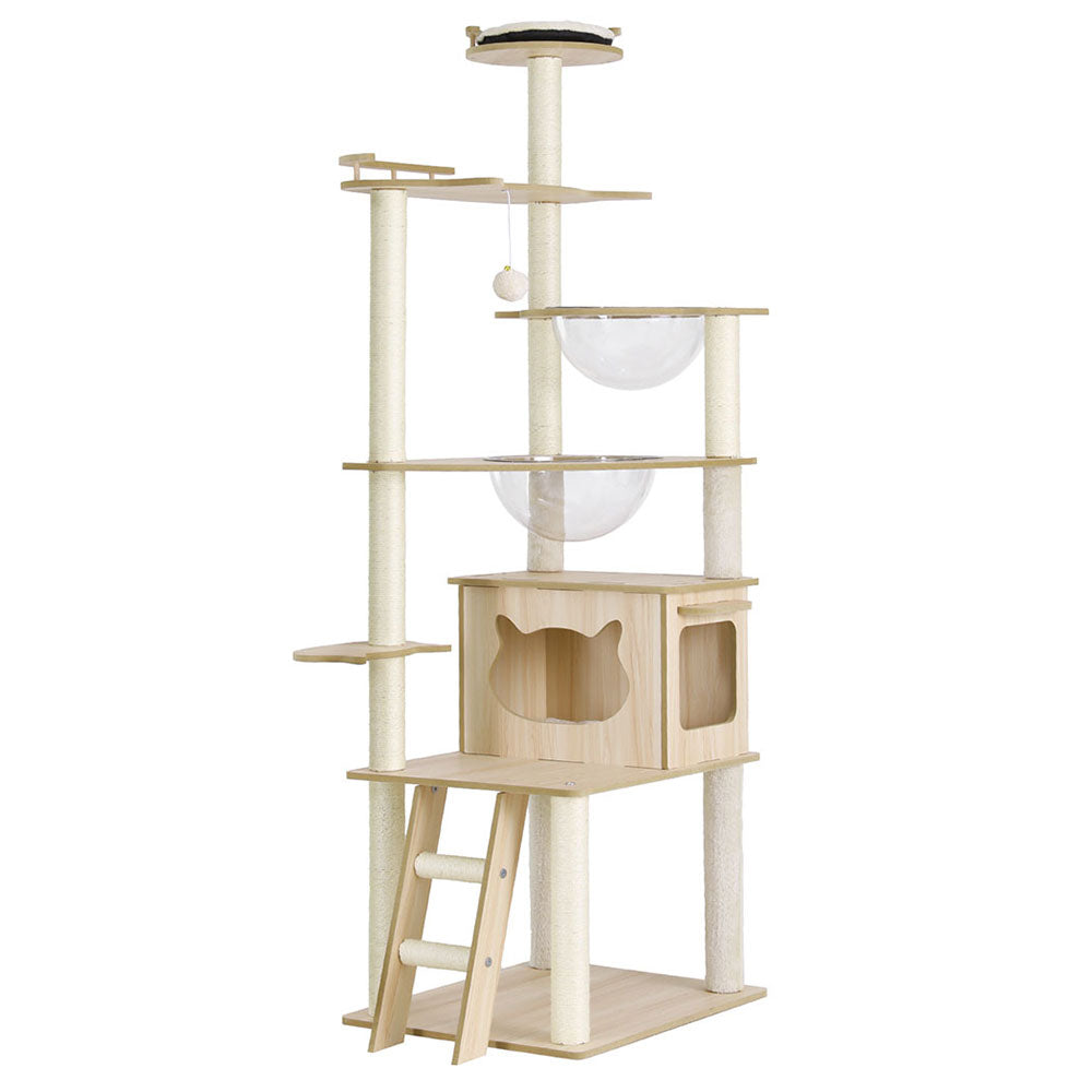 Cat Tree Tower | Scratching Post Scratcher 174cm | Wood Bed Condo