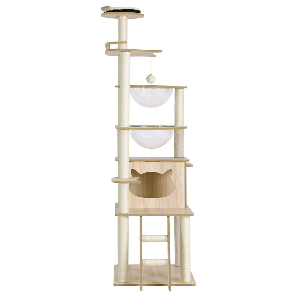 Cat Tree Tower | Scratching Post Scratcher 174cm | Wood Bed Condo