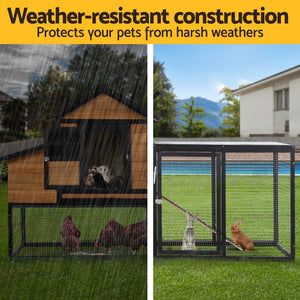 Chicken Coop Rabbit Hutch | Extra Large Wooden Run Cage