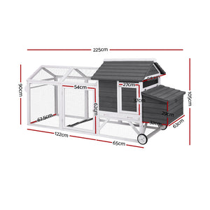 Chicken Coop Rabbit Hutch | Extra Large Wooden Run Bunny Cage
