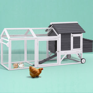Chicken Coop Rabbit Hutch | Extra Large Wooden Run Bunny Cage