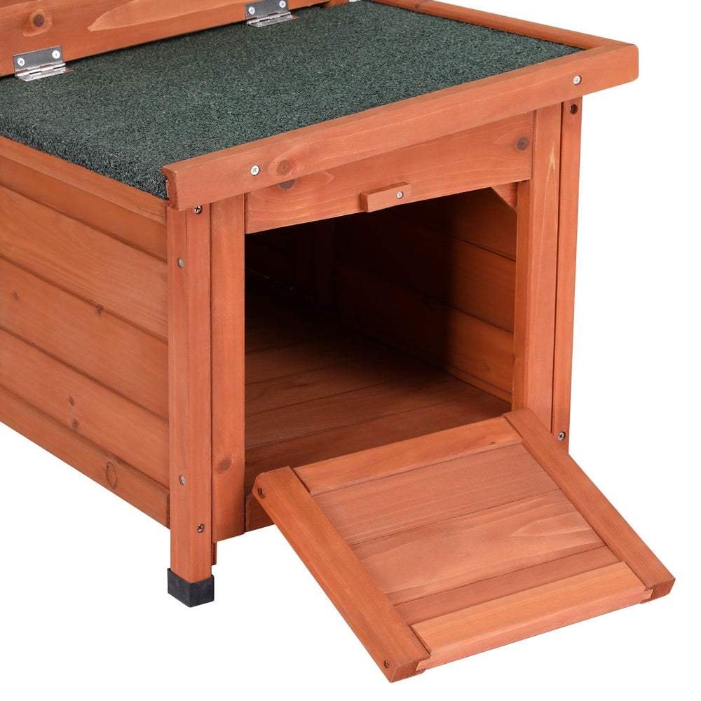 i.Pet Rabbit Hutch | Outdoor Cat House | Wooden Shelter Condo | Small Enclosure | Indoor