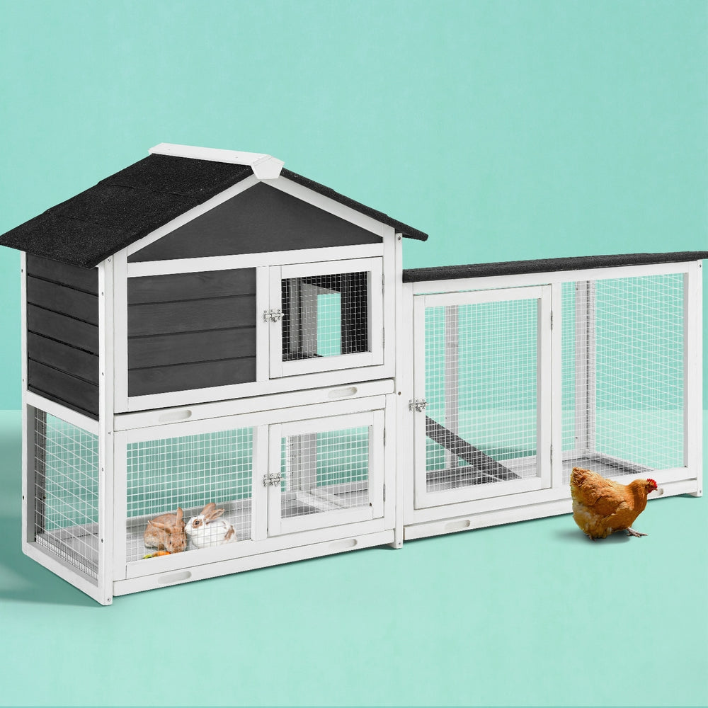 Chicken Coop Rabbit Hutch | Extra Large Wooden Run Cage with Run