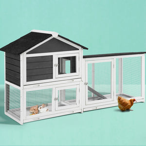 Chicken Coop Rabbit Hutch | Extra Large Wooden Run Cage with Run