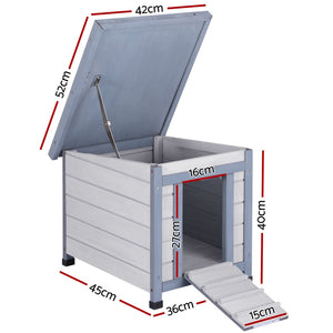 i.Pet Rabbit Hutch | Outdoor Cat House | Wooden Shelter Condo | Small Enclosure | Indoor