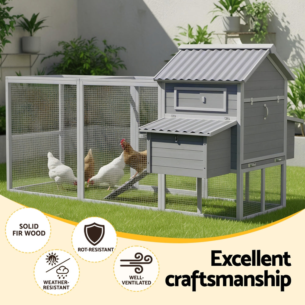 Extra Large Chicken Coop | Wooden Run | Rabbit Hutch / Poultry House | Outdoor