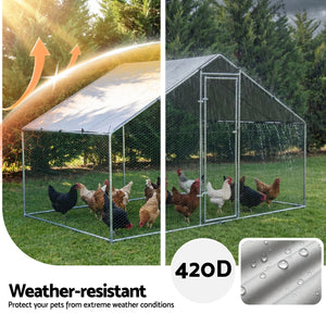 Walk-In Chicken Coop 3x2x2m | Outdoor Hen Cage | Rabbit Hutch | Pet Enclosure