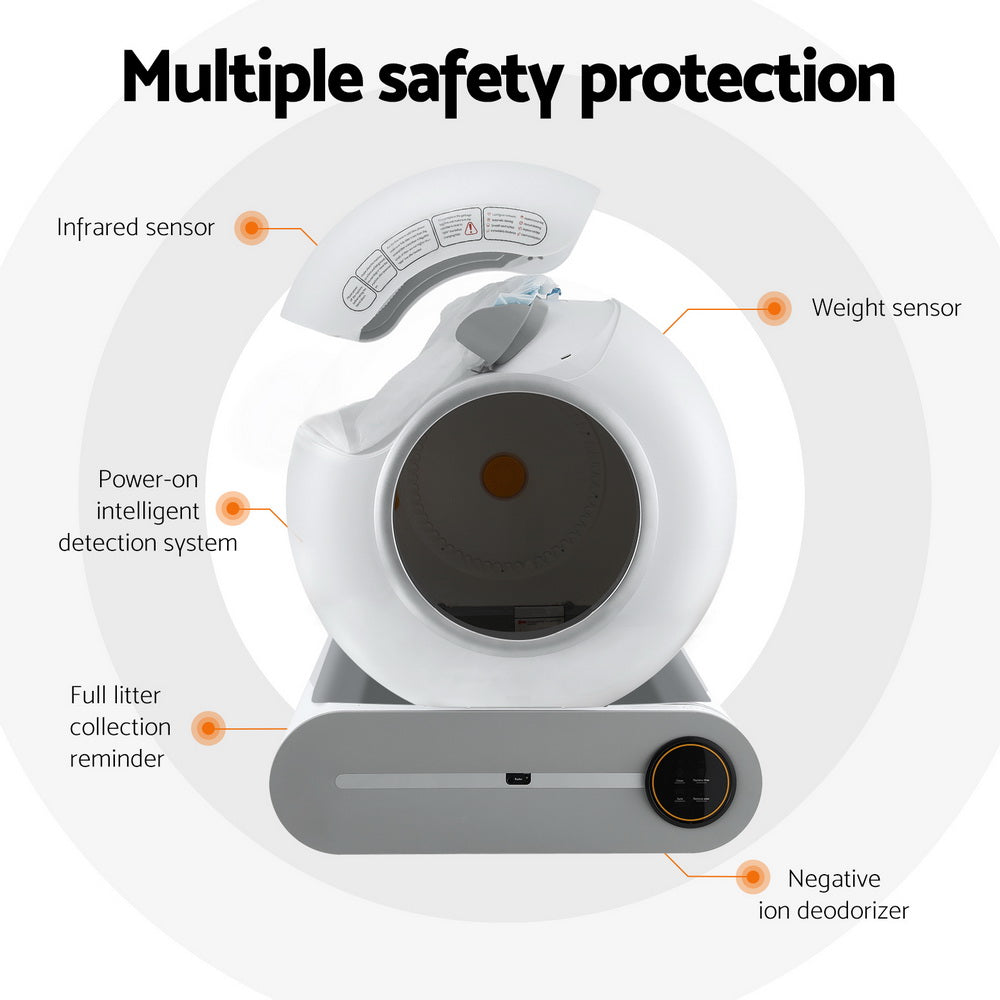 Automatic Cat Litter Box | Self-Cleaning Large Smart Toilet Tray App Control 9L