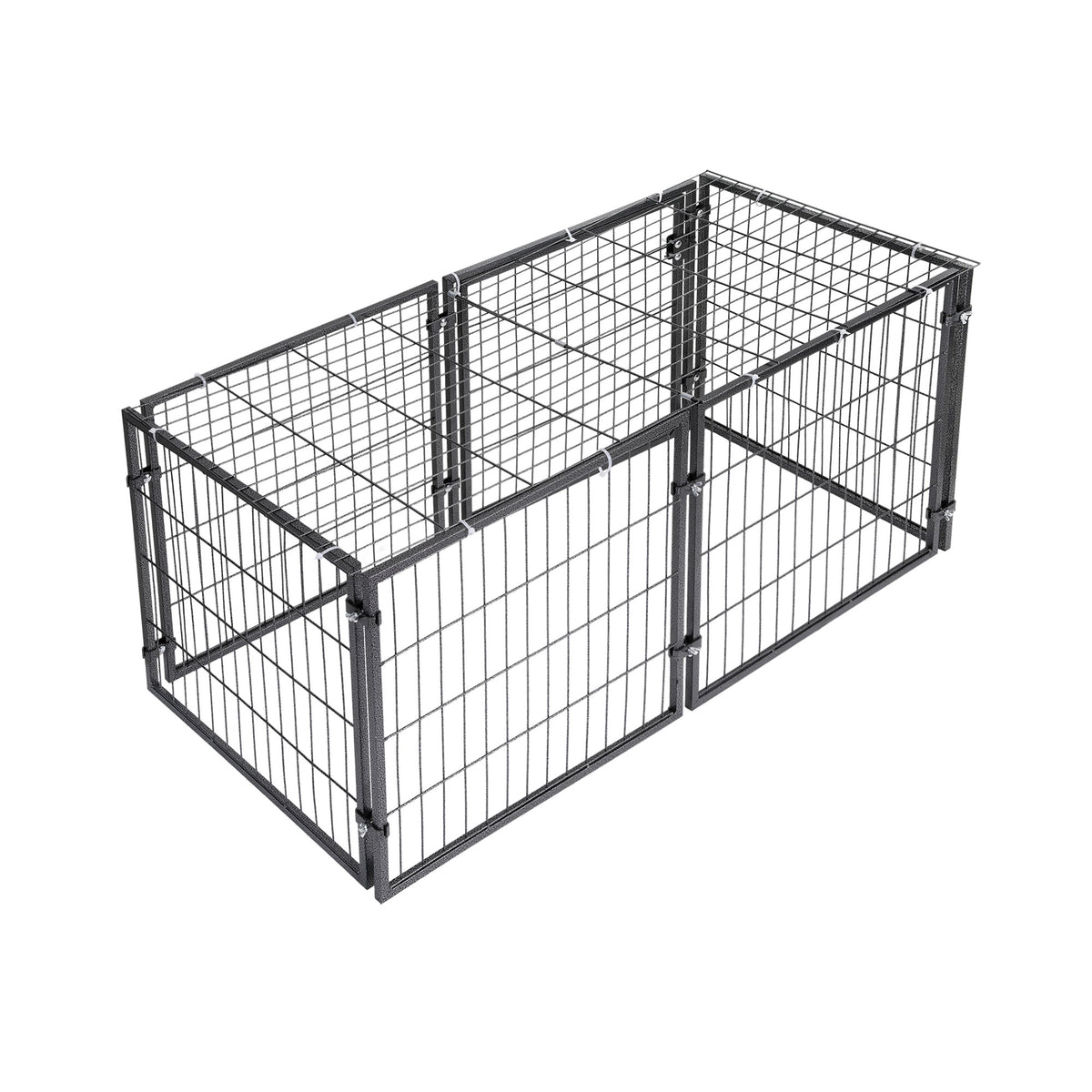 Large Dog Crate Playpen | 129cm | Puppy Pen Enclosure | Black