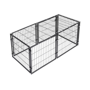 Large Dog Crate Playpen | 129cm | Puppy Pen Enclosure | Black