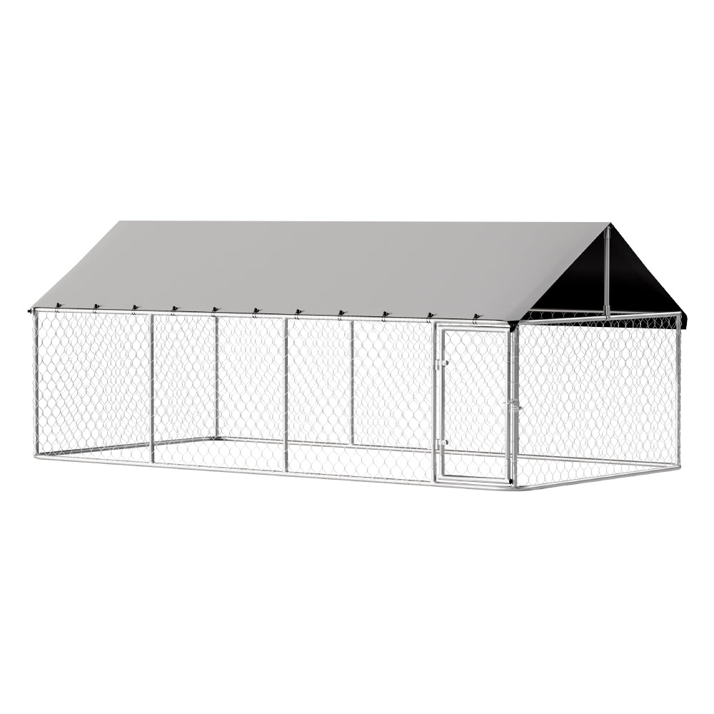 XL Dog Kennel | Large Pet House with Run Cage | 2m x 4m Outdoor Enclosure