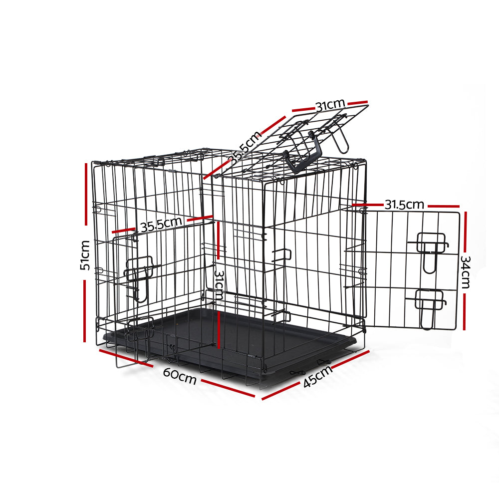 24" Dog Cage Crate Kennel | 3 Doors