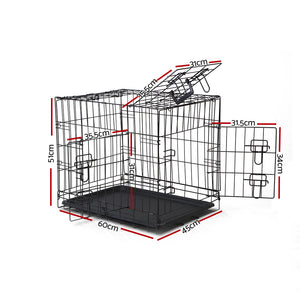24" Dog Cage Crate Kennel | 3 Doors