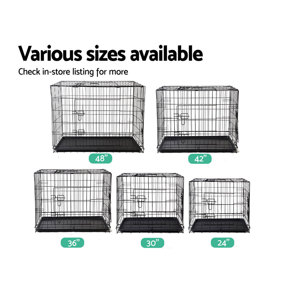 24" Dog Cage Crate Kennel | 3 Doors