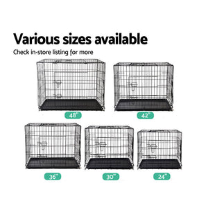 24" Dog Cage Crate Kennel | 3 Doors
