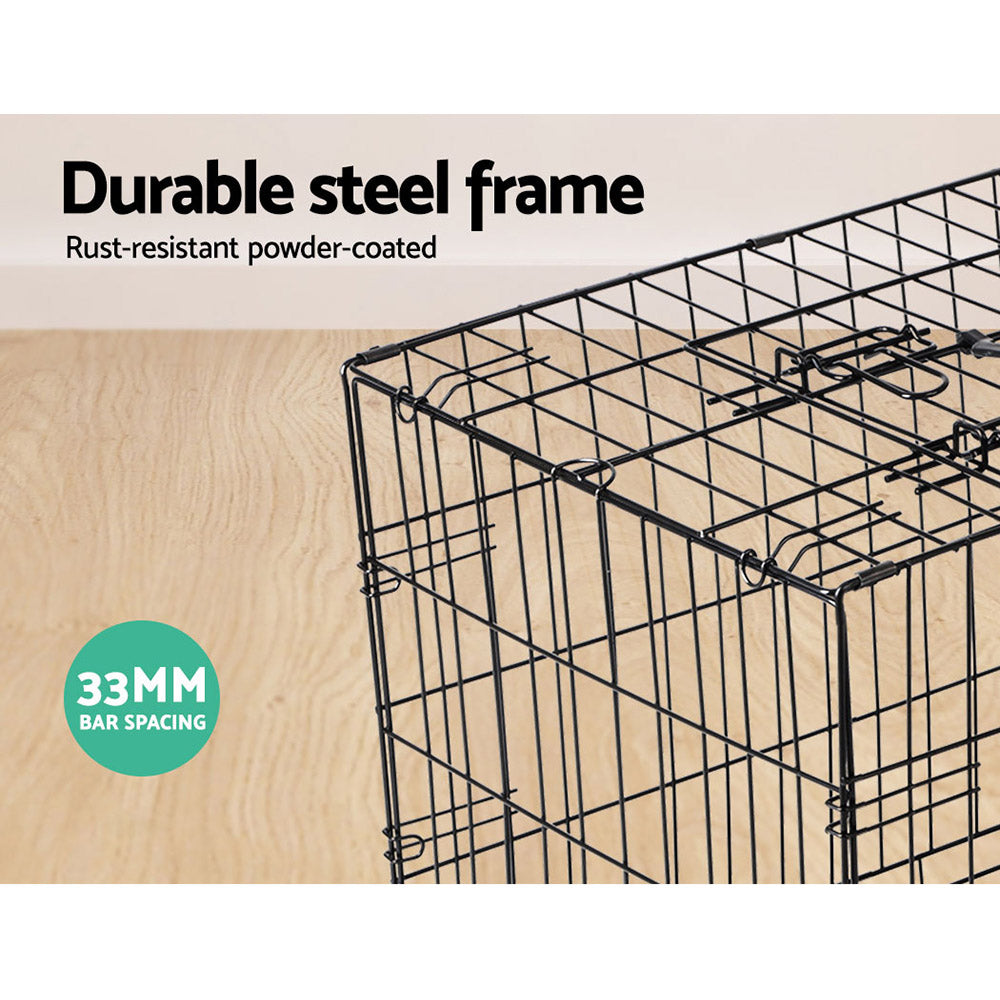 42" Dog Cage Crate | Large Kennel 3 Doors